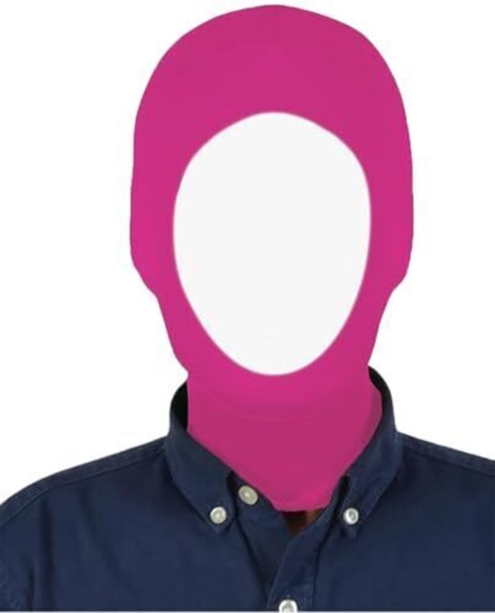 1989 Unisex Face open Zentai Hood Mask for Costume Parties Hot Pink